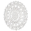 Floral Mandala Wall Medallion – White (24”)